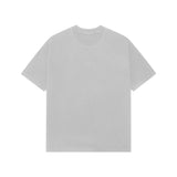 Ash Grey Kayzen Chibi Ninja Torii Gate Oversized TShirt front view - drop shoulder relaxed heavyweight fit
washed cool grey base | Premium 240GSM back print
oversized tee India

