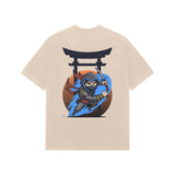 Beige Kayzen Chibi Ninja Torii Gate Oversized
Heavyweight T-Shirt - cute cartoon chibi ninja blue
accent torii gate warrior graphic back print on warm
sand tone base | Buy premium oversized graphic tee
India
