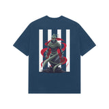 Navy Blue Kayzen Dark Wraith Evil Warrior Oversized
Heavyweight T-Shirt - gothic armoured dark warrior red
flowing cape glowing eyes graphic back print on deep
navy bold base | Buy premium oversized graphic tee
India
