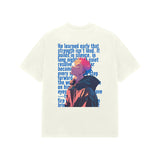 Ivory Kayzen JJK Anime Strength in Silence Oversized
Heavyweight T-Shirt - JJK style anime boy blue
motivational quote typography back graphic back print
on soft off-white base | Buy premium oversized graphic
tee India
