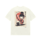 Ivory Kayzen Kunoichi Samurai Girl Art Card Oversized
Heavyweight T-Shirt - Japanese art card chibi samurai
girl black cat katana illustration graphic back print on
soft off-white base | Buy premium oversized graphic tee
India
